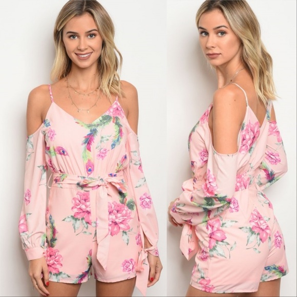 Romper Pink Floral Romper - Picture 2 of 3